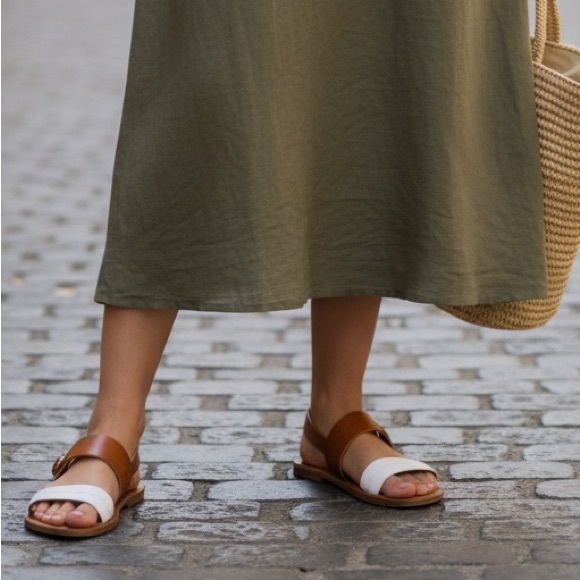 Frye Shoes - Frye Ally 2 Band Sling Flat Leather Casual Sandals